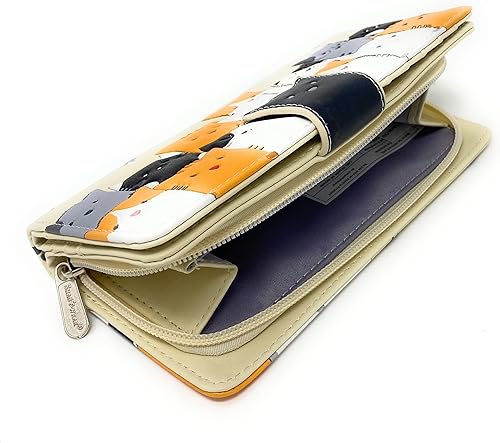 Miniatura 8 de Shag Wear Cartera de piel sintética vegana para mujeres y adolescentes, de piel sintética, color beige, 7 pulgadas, Beige, Moderno