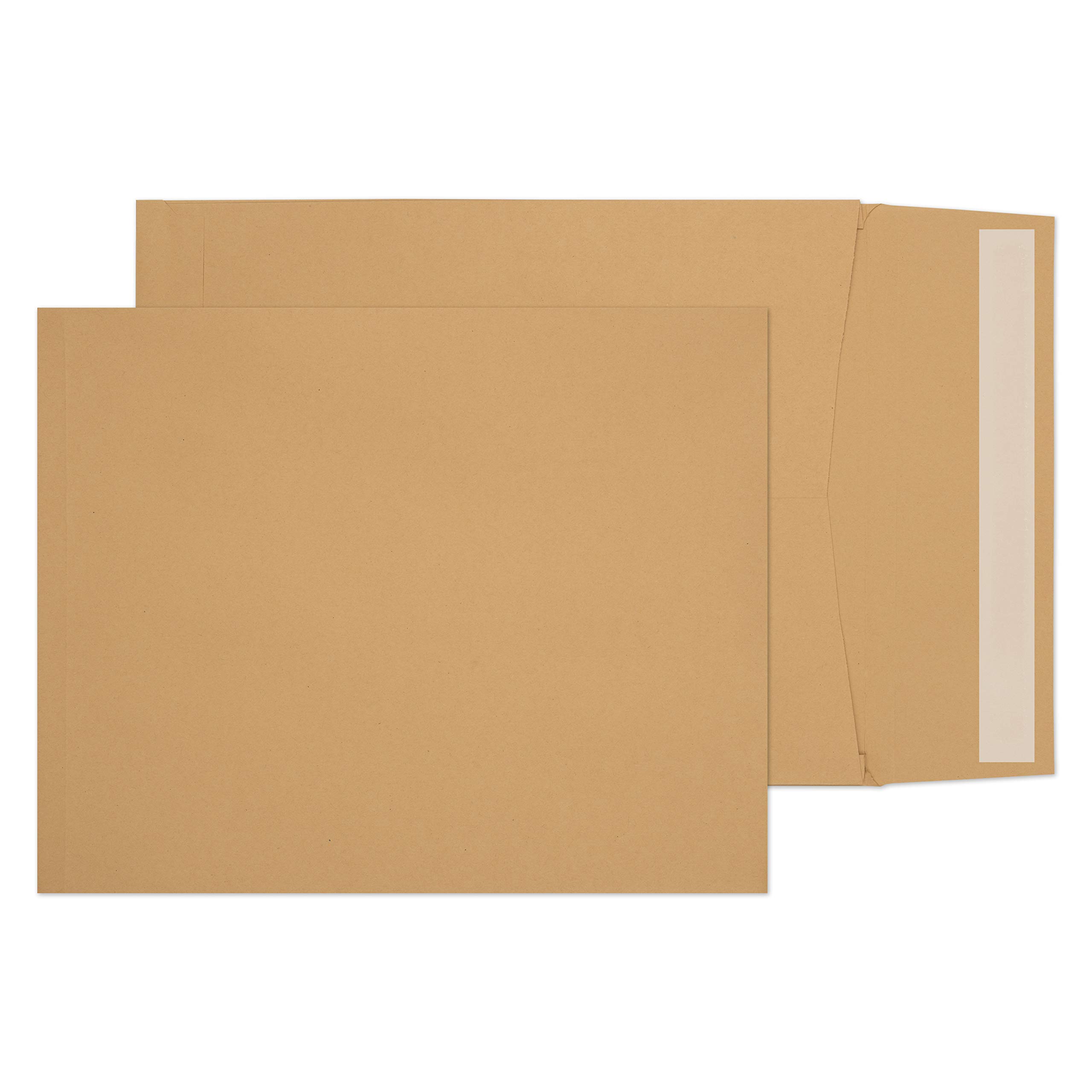 Purely Packaging Vita Purely Gusset Envelopes 12X10 Peel & Seal 305 X 250 X 25 Mm Plain 140 Gsm Manilla Pack Of 125
