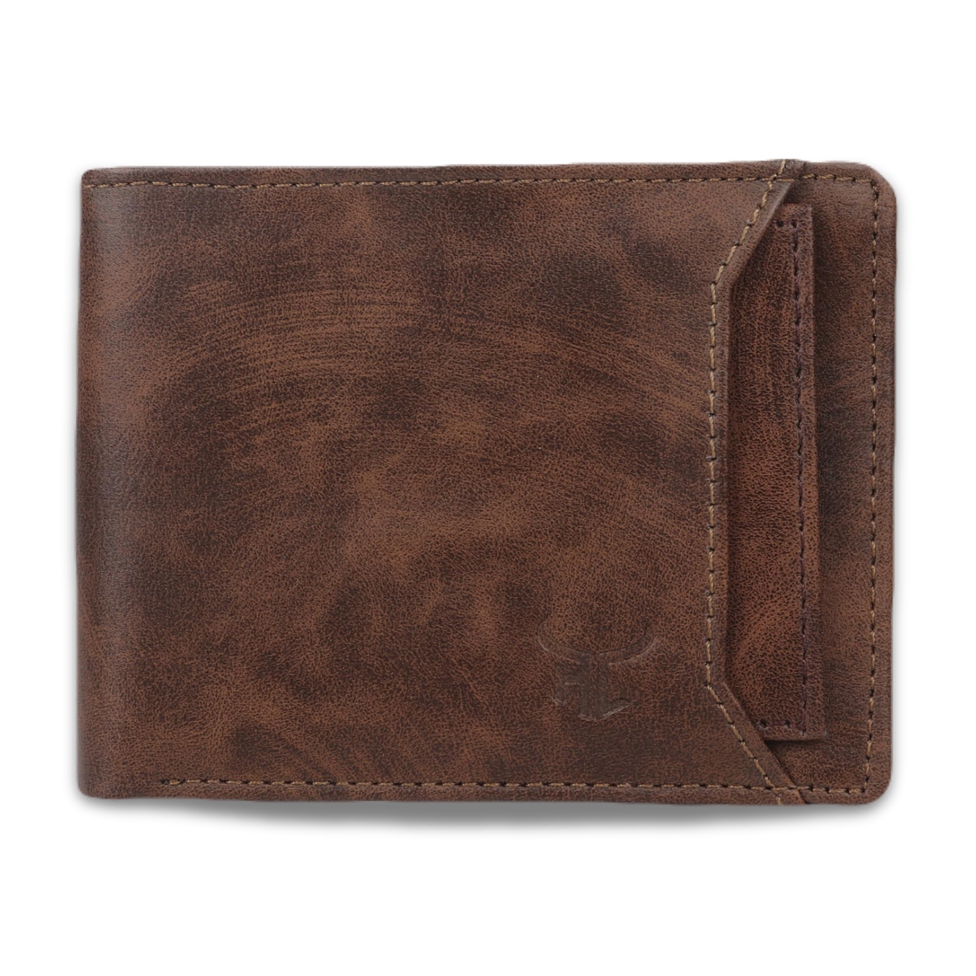 Faux Leather Wallet for Men I Slim & Compact Wallet I Credit/Debit Card Slots I 2 Currency compartments I 2 Secret compartments-image-27
