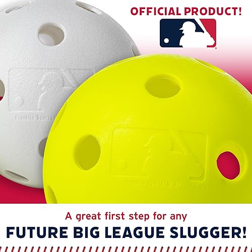 Miniatura 5 de Franklin Sports Bolas de plástico  MLB  Incluye 6 pelotas para práctica de bateo o juego de béisbol en el patio trasero  Pelotas de repuesto  Tamaño