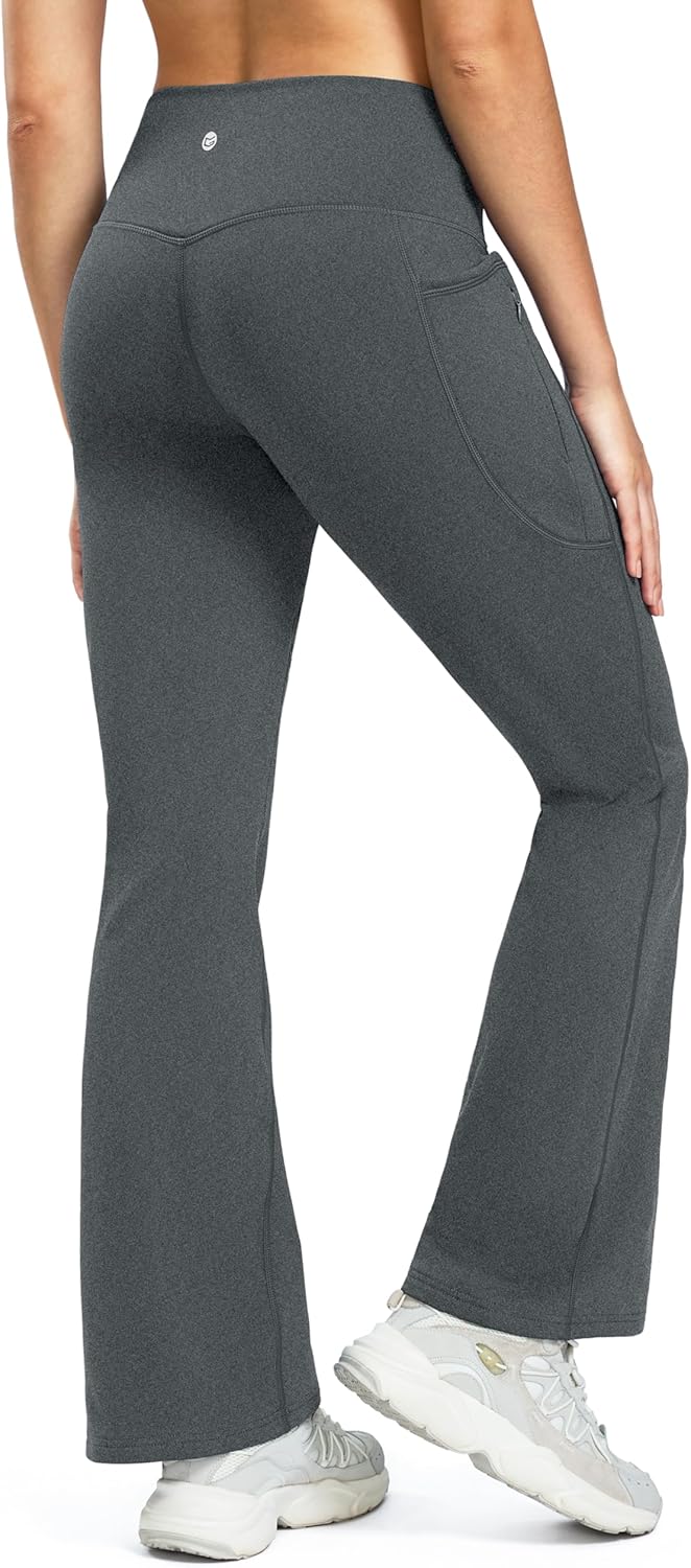 G Gradual Women's Fleece Lined Pants Water Resistant Winter Warm Thermal Leggings Hiking Yoga Pants Women with Zipper Pocket - Image 4