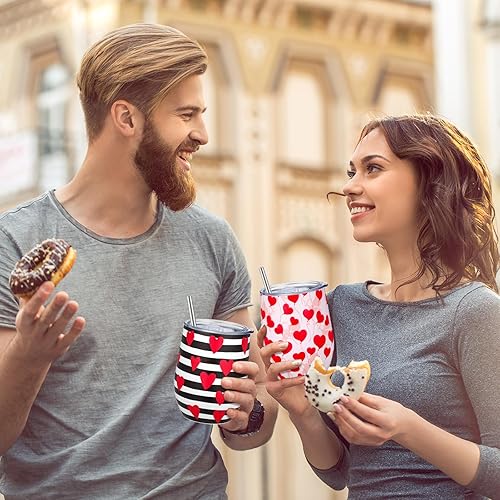 Miniatura 5 de Liitrsh 6 vasos de vino de San Valentín, taza de café con corazón de San Valentín, regalo para mujeres, novia, esposa, regalo de San Valentín,