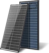 100W Bifacial Solar Panel,N-Type 12V 18BB 25% High-Efficiency A+ Monocrystalline Cell IP68 Waterproof Solar Panel for RV Marine Boat Trailer Camper Rooftop Farm and Other Off-Grid System