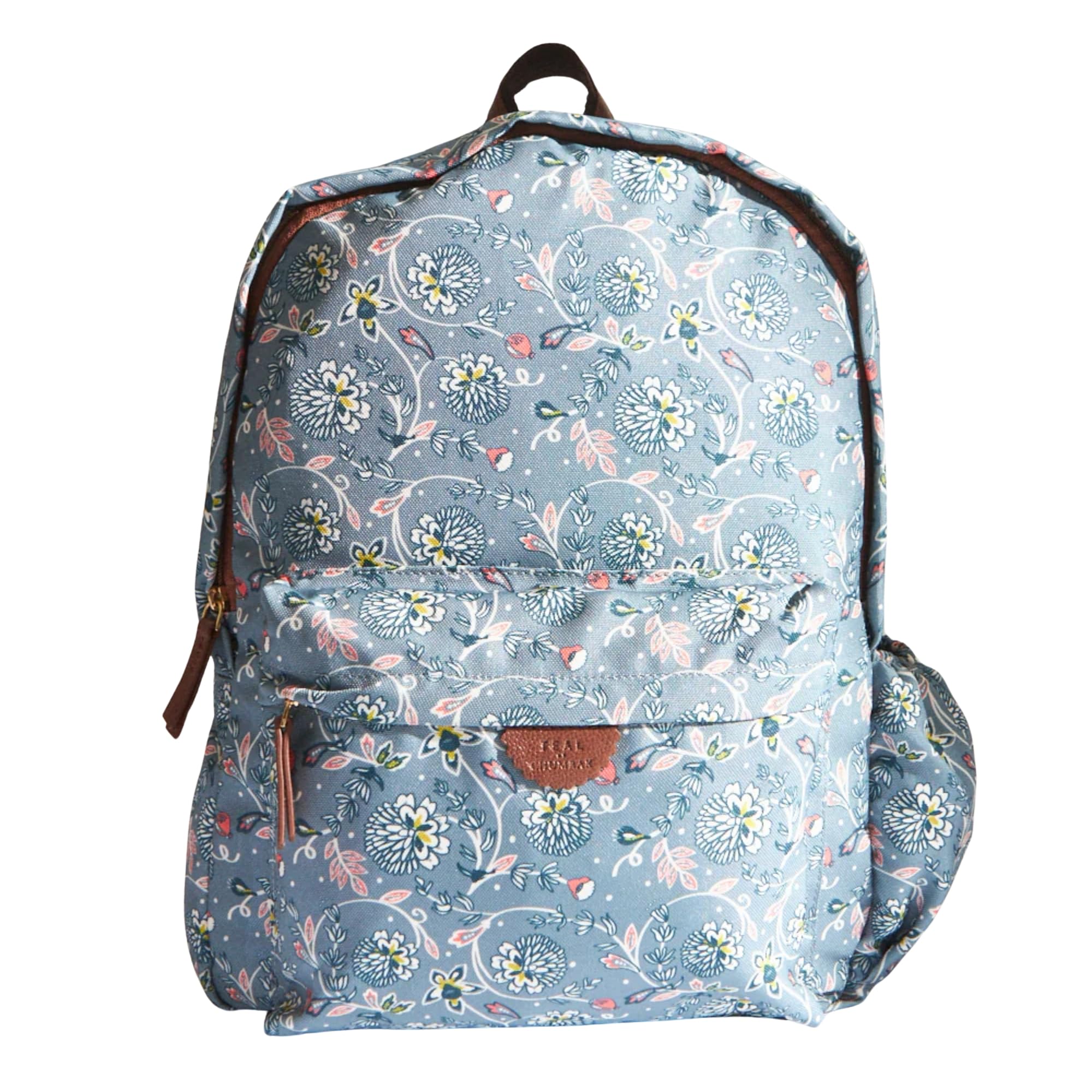 TEAL BY CHUMBAK Laptop Backpack for Women, Stylish Canvas Bag for College, Office, School and Travel, Fits 15-Inch Laptop, Lightweight and Durable with Organizer