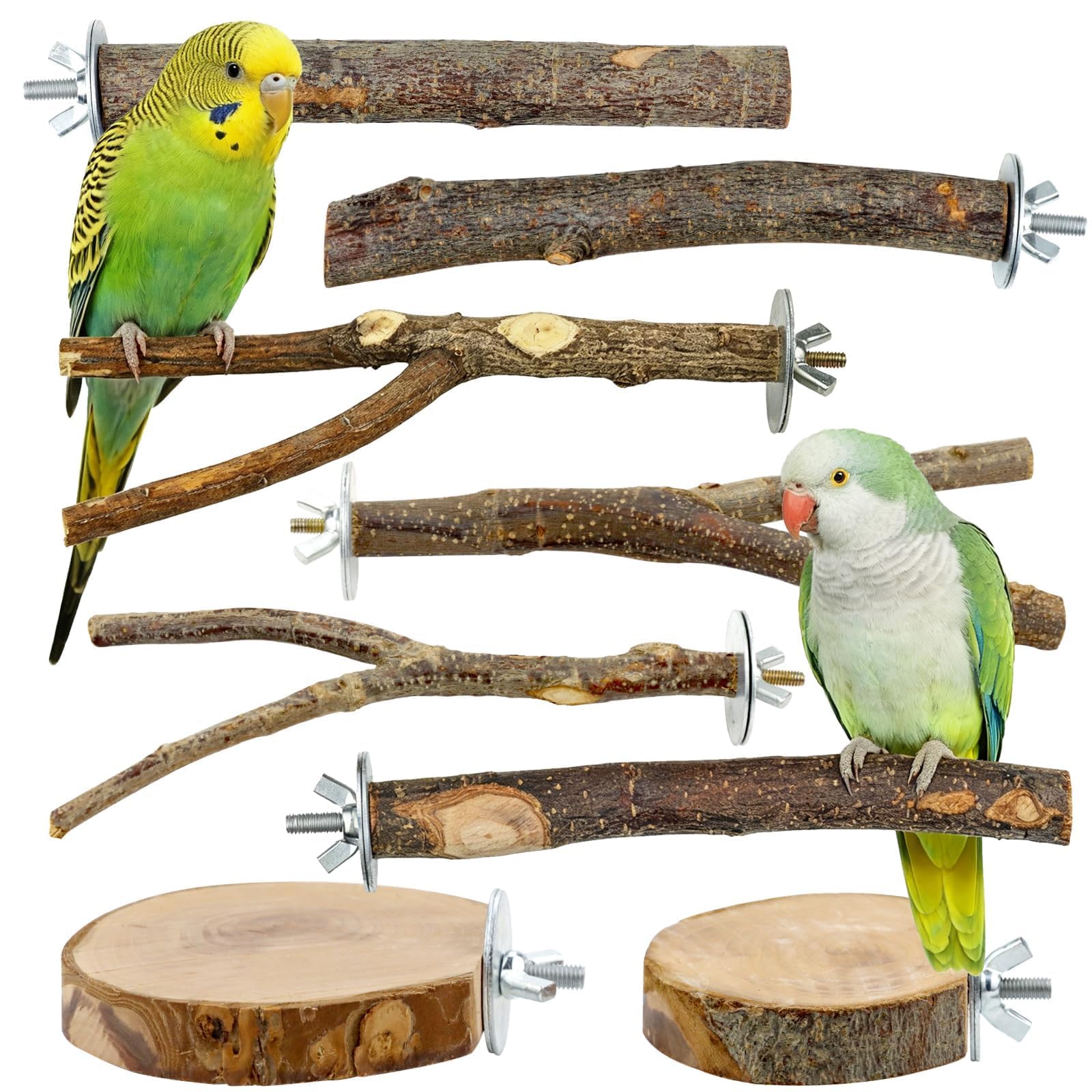 CZWESTC 8 PCS Bird Perch Set - birdcage accessories | Mubboo
