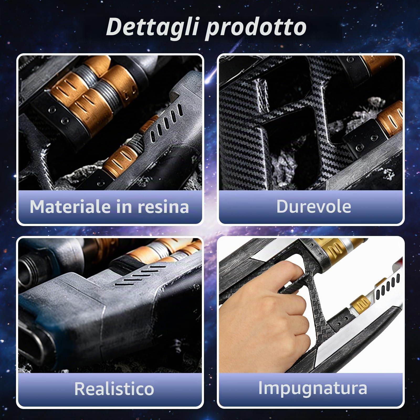 SINSEN Star Lord Blaster Prop 1:1 Replica Pistola Cosplay Infinity War Arma Festa Halloween Modello Pistola Collezione Resina