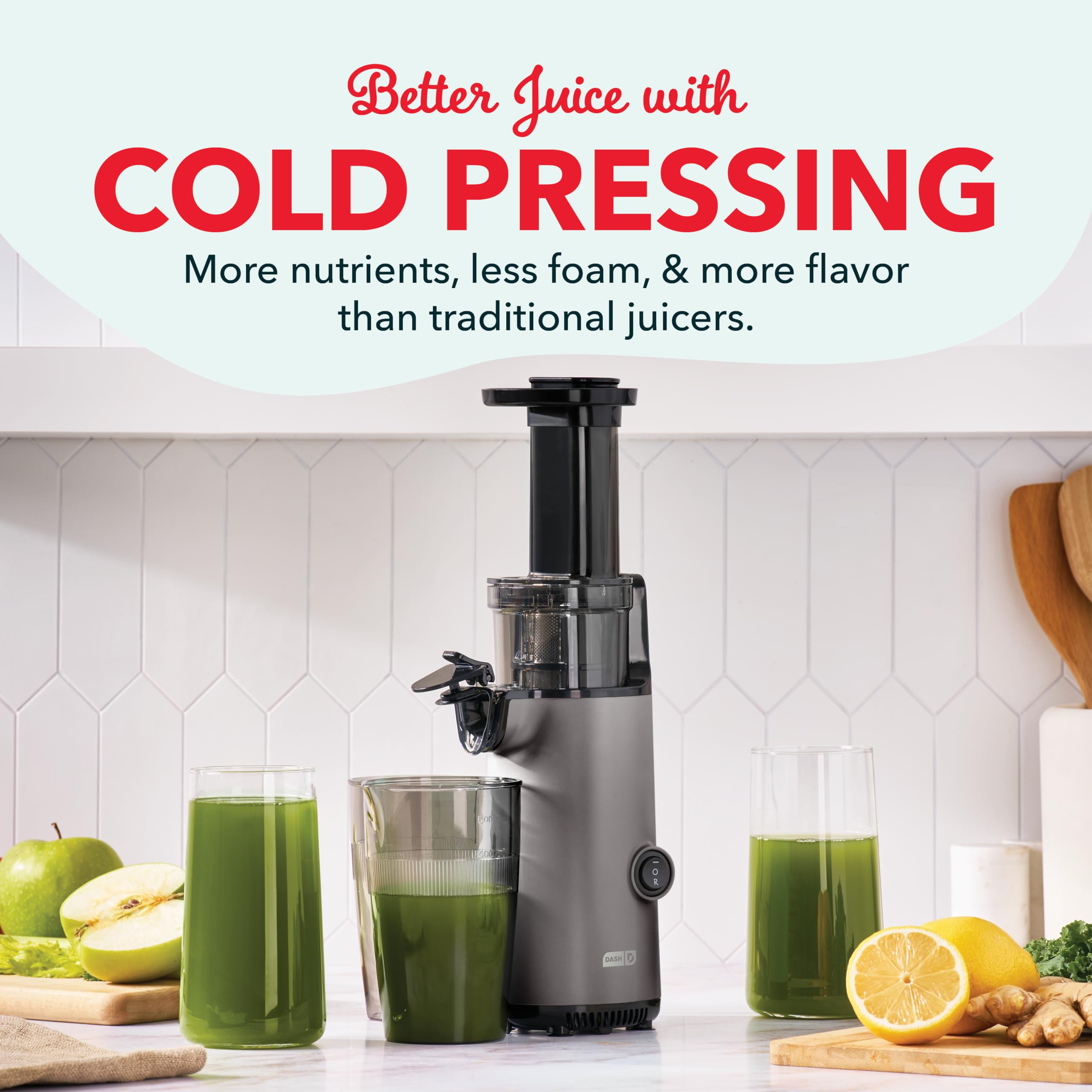 Amazon.com: DASH Deluxe Compact Masticating Slow Juicer, Easy to