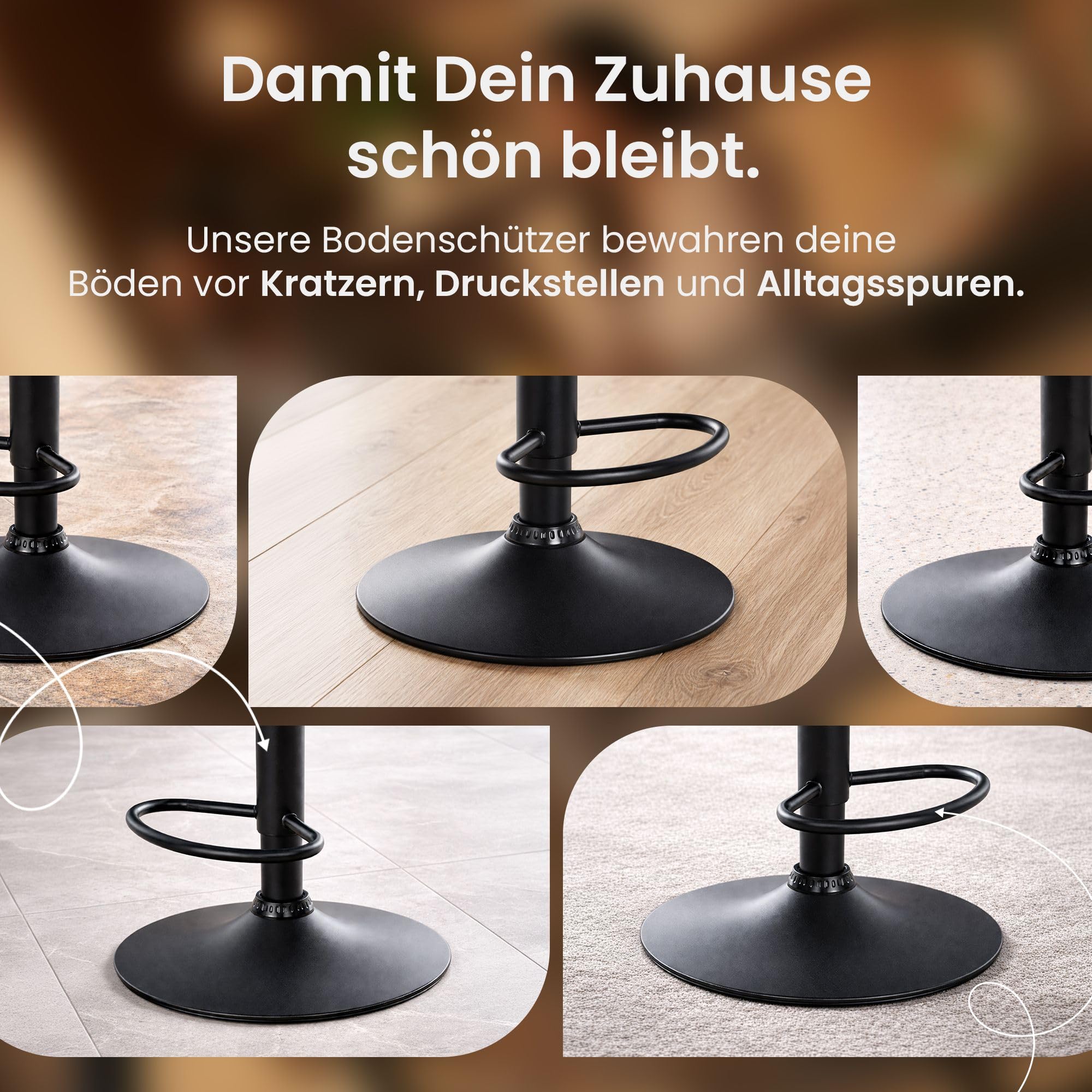 CLP Barhocker höhenverstellbar Mapun, Barstuhl 360° drehbar, gepolstert mit Metallgestell für Küche, Theke, Bar und Lounge, Farbe:schwarz, Material:Kunstleder