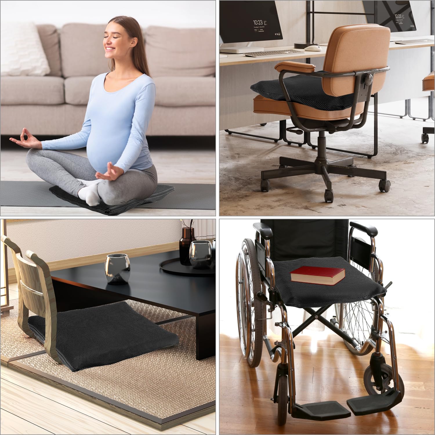 QWORK® Cuscino, Cuscini a Bolle, Cuscini Sedie Durezza Regolabile, per Poltrona, Sedia a Rotelle