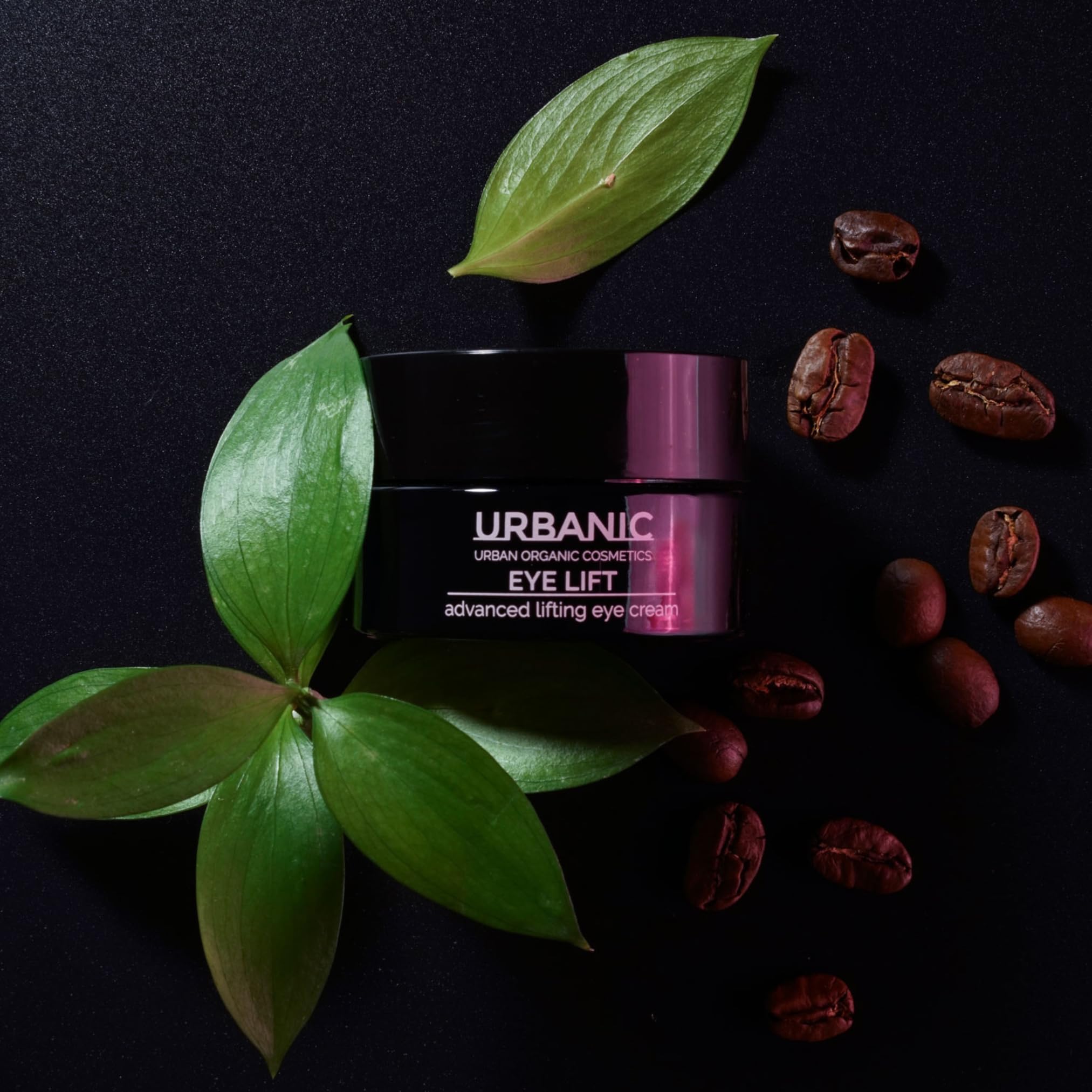 Crema Contorno de Ojos Antiarrugas URBANIC, Cafeína y Centella Asiática Eye Lift, Contorno de Ojos Ojeras y Bolsas 15 ml de producto, Iluminador Sin SLS, SLES y PEG