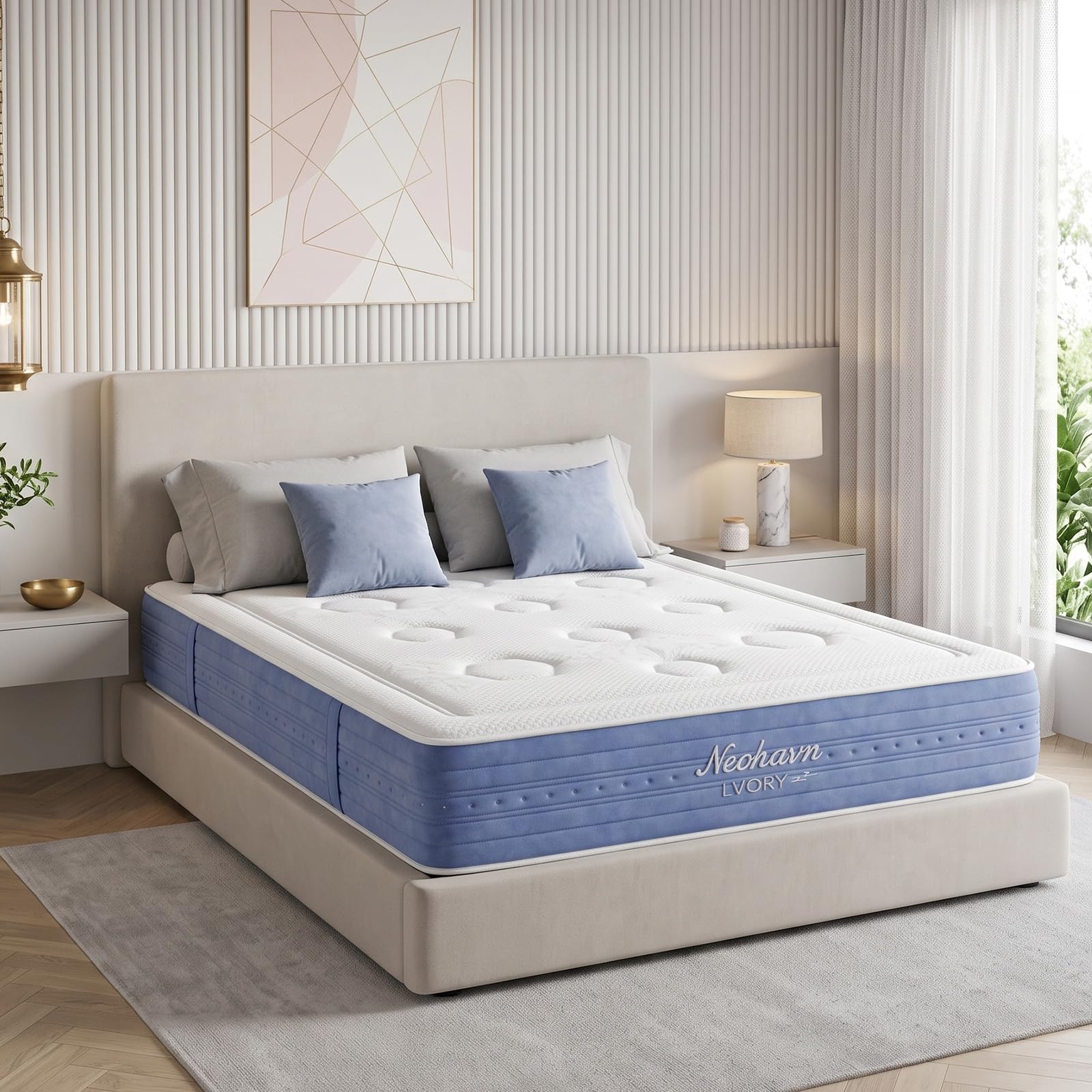 Neohavn Full Mattress, 12 Inch Cooling Gel Memory Foam Hybrid, Medium Plush