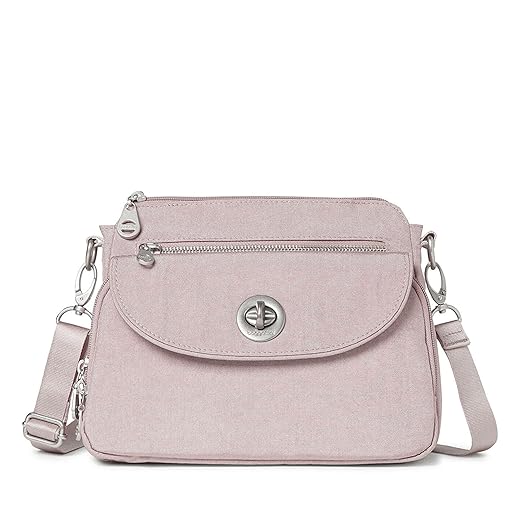 Baggallini womens Calais Crossbody Bag, Blush Shimmer, One Size US