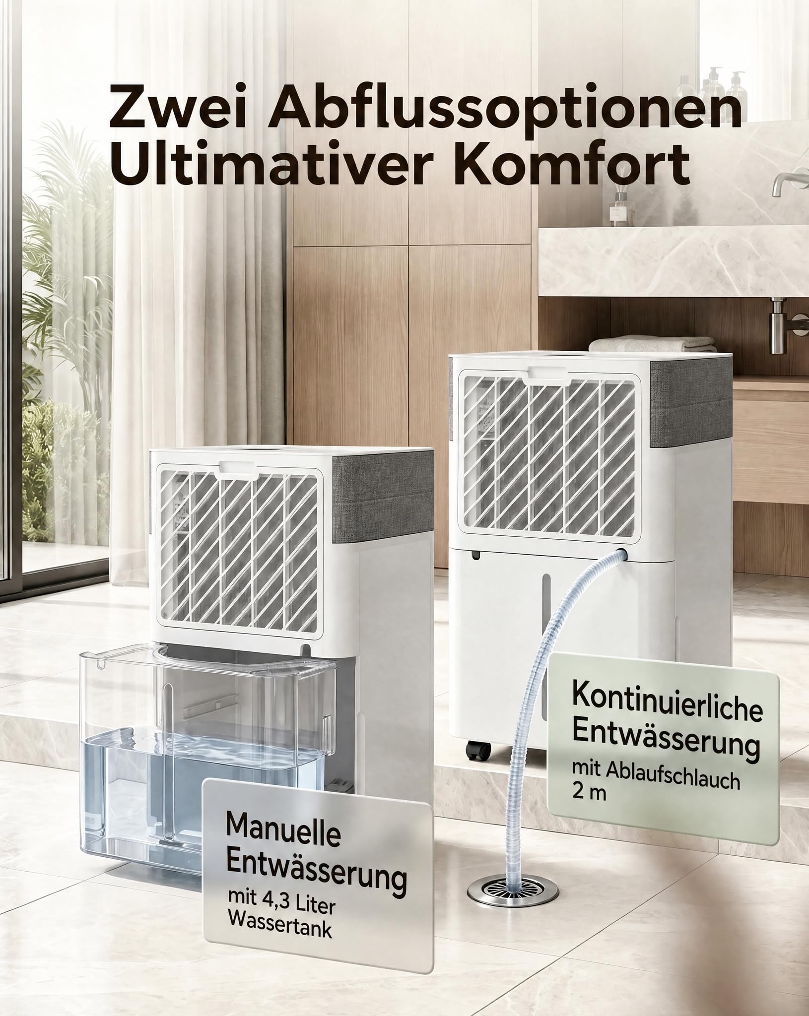 JUMMICO Luftentfeuchter 20L/Tag Smart WLAN Timer