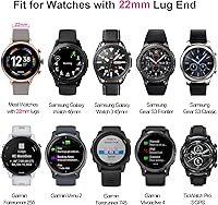 Vista 3 de EZMVZKU Correa de 22mm para Galaxy Watch 3 de 45mm, bandas de reloj de silicona suave para Samsung Gear S3 Frontier/Classic/Garmin Forerunner