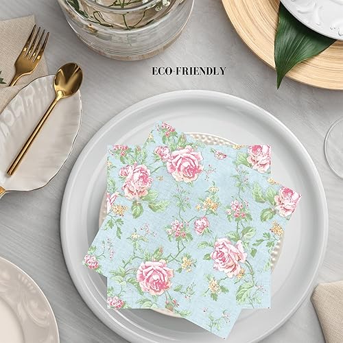 Miniatura 9 de Servilletas de papel de 20 unidades, 13 x 13 pulgadas, servilletas de papel de 3 capas para arte, cena, fiesta de té, servilletas desechables para