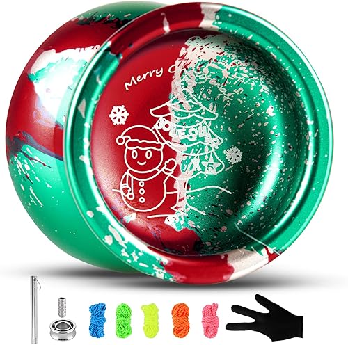 JOLESHARE Professional Unresponsive Yoyo X5 for Pros and Responsive Yoyos for Kids Beginners - Replaceable Unresponsive Bearings, Gloves, Removal