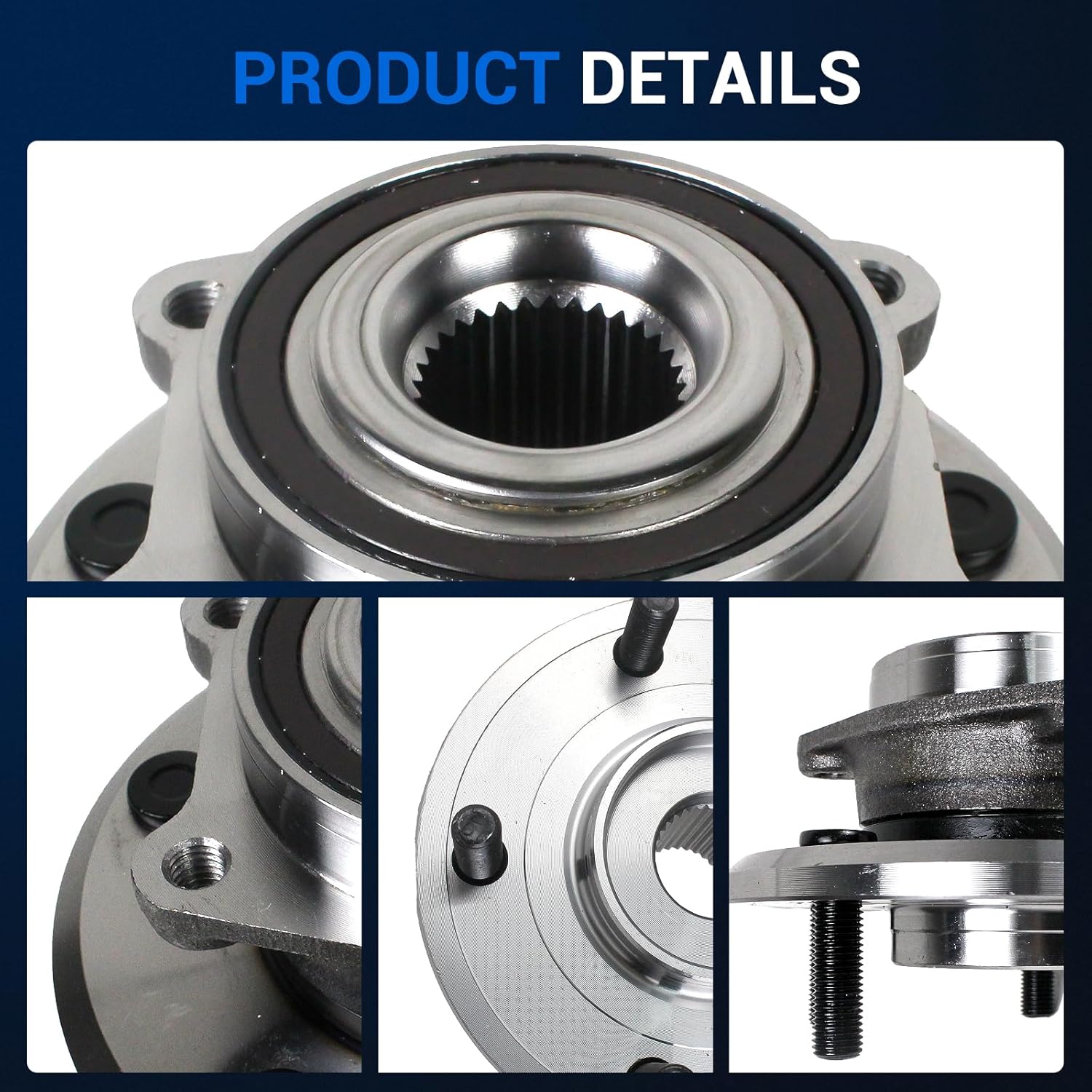 Autoround 513286 Front Wheel Bearing and Hub Assembly fit for Dodge Journey 2009-2020, 2014-2015 Ram ProMaster 1500 2500 3500, Driver/Passenger Side, 5 Lug w/ABS