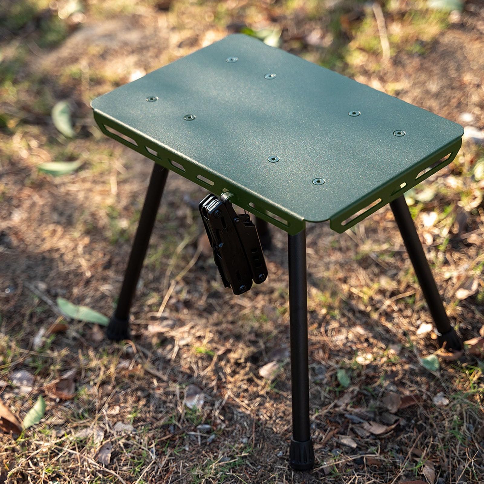 LIZEALUCKY Sgabello pieghevole portatile Cuscino del sedile in tessuto Oxford leggero in alluminio Supporto 330,7 libbre Sedia da campeggio per escursionismo da viaggio con carico (Verde)