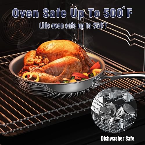 Miniatura 7 de Sartén de Cooks Standard NC-00233 de acero inoxidable 13 pulgadas - 13 - pulgadas Plateado