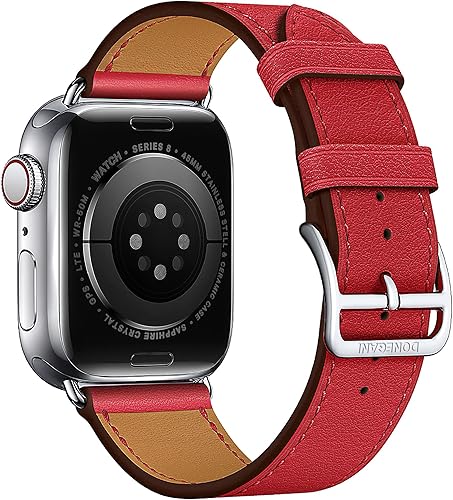 Miniatura 2 de LB1 - Correa de cuero compatible con Hermes Apple Watch Series Ultra 9 8 7 6 5 4 3 2 1 SE  1.929 in, 1.772 in, 1.732 in, 1.654 in, 1.614 in, 1.575