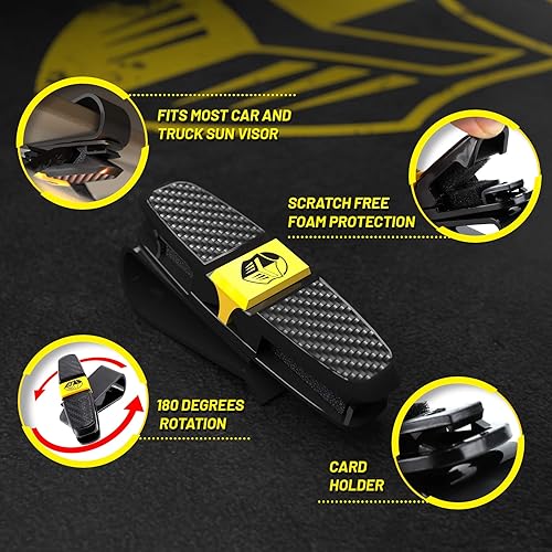 Miniatura 4 de BLUPOND Soporte universal para lentes de sol para visera de automóvil, clip universal para lentes de sol, soporte de lentes de doble extremo,