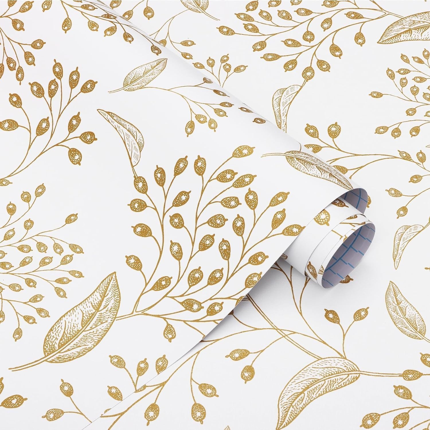 FOKRIM Wallpaper for Walls - 45.5x300.5cm (14 SQFT) Sticker Wallpaper, Peel and Stick, Removable, Self-Adhesive, Waterproof, Decorative Wallpaper for Home, Kitchen, Bedroom, Office (White Forest)