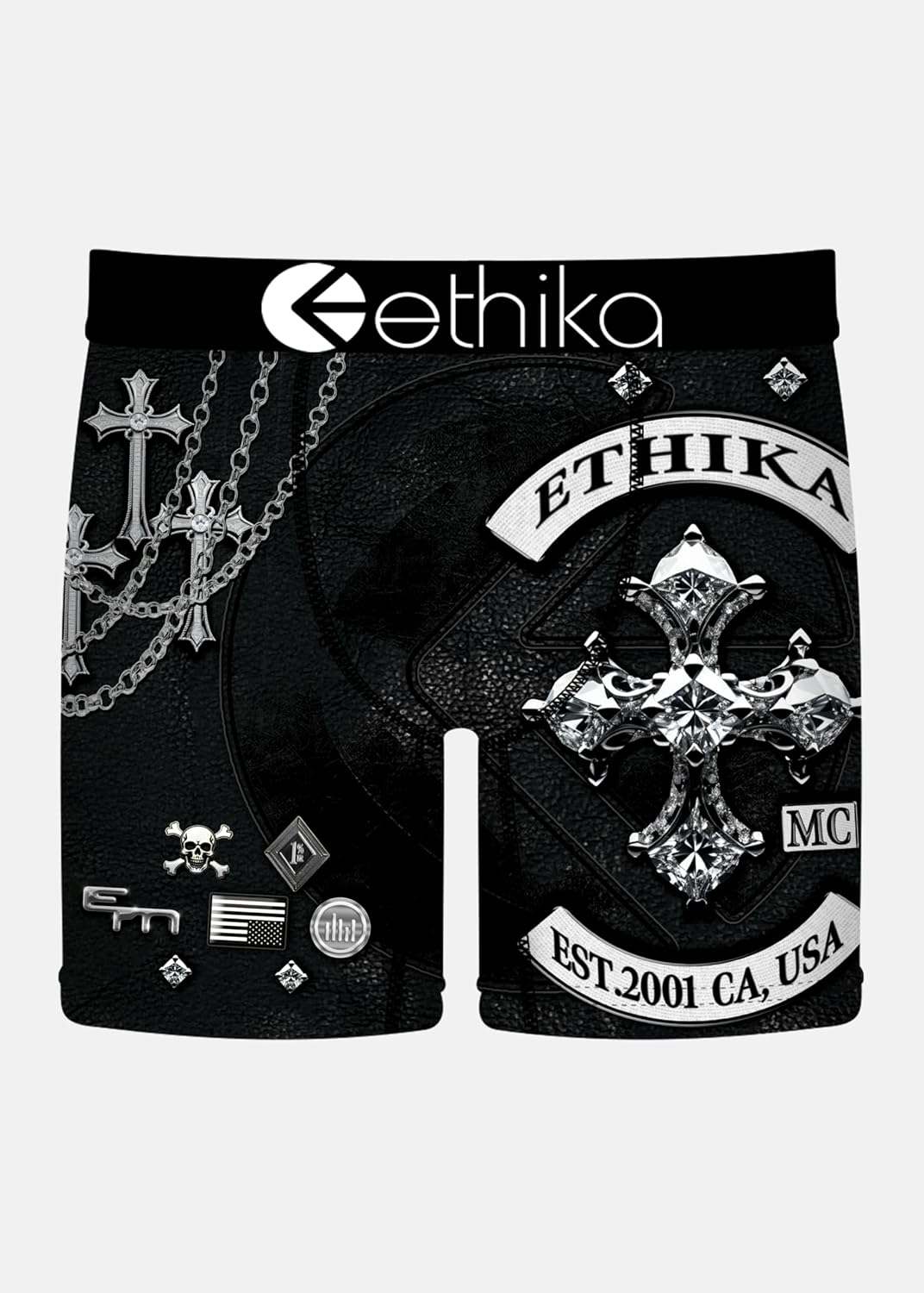 Ethika Men’s Mid Boxer Brief, 4-Way Stretch Performance Underwear - Tore Up