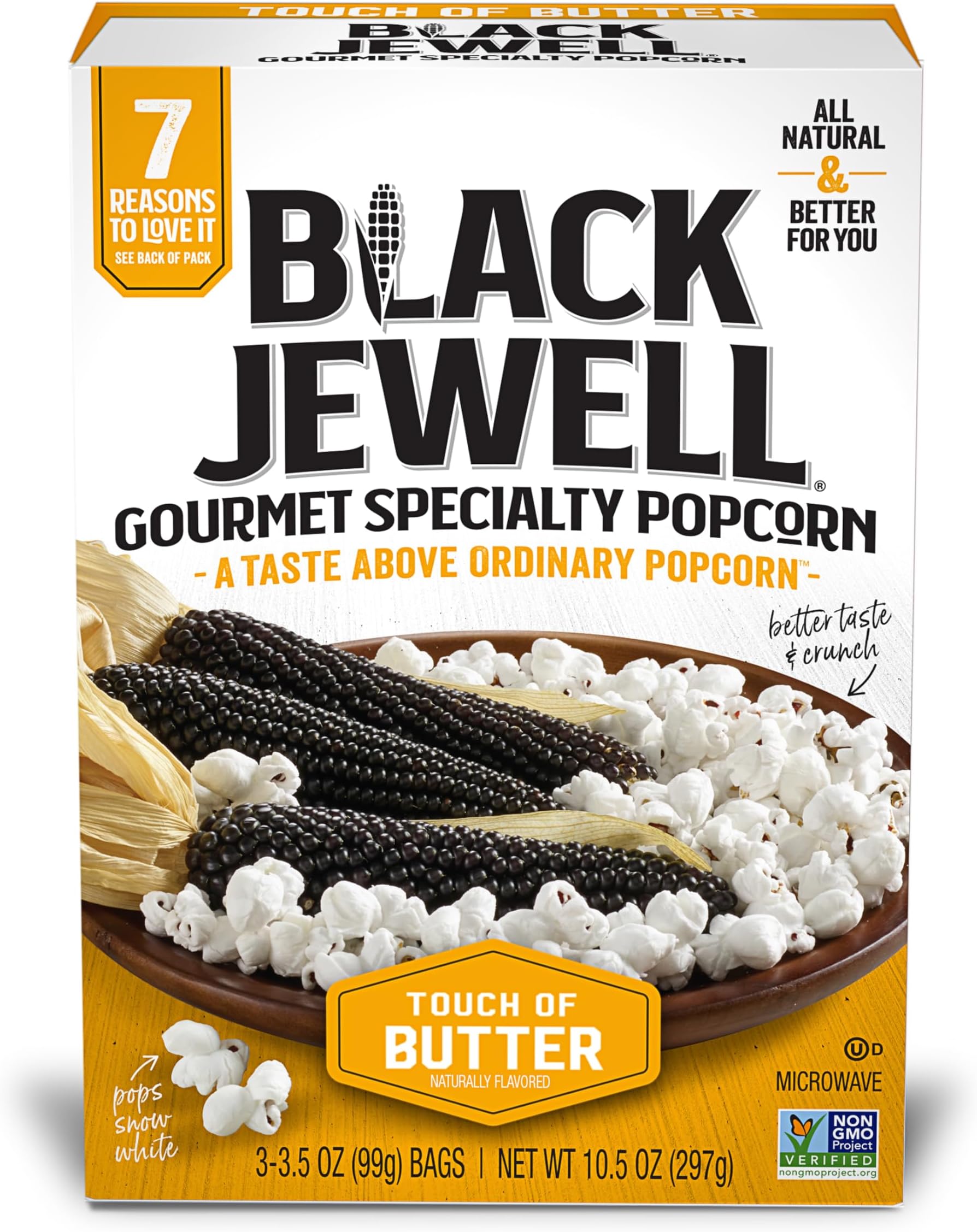 Gourmet Microwave Popcorn, Touch of Butter, 10.5 Ounces (Pack of 1)