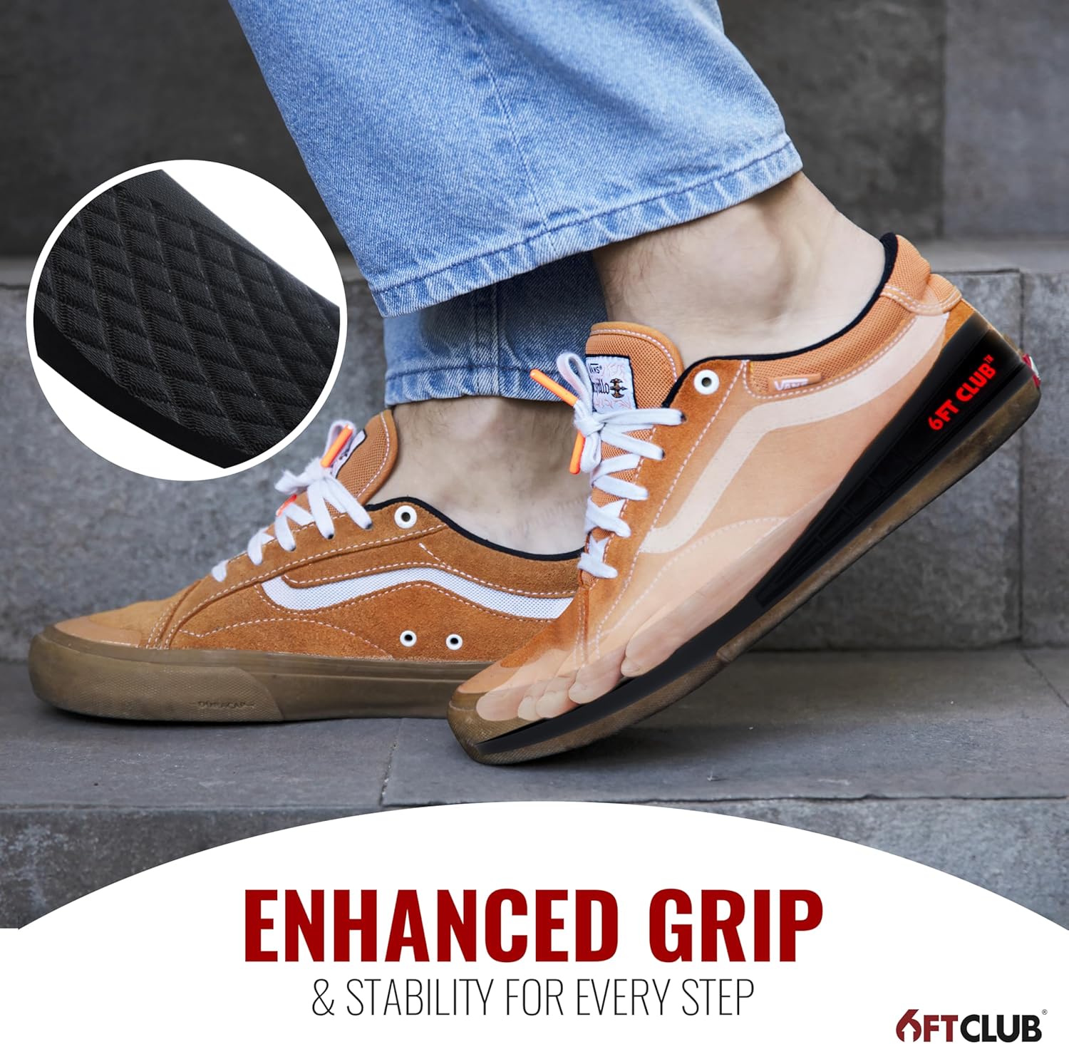 6FT Boost Advanced Height Increase Insole 1 Level Elevation Men's Shoe Lifts 1.25 Inch for Hi-Tops Men and Women - Image 6