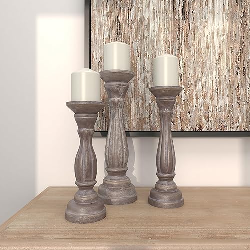 Miniatura 7 de Deco 79Madera Candle Holder