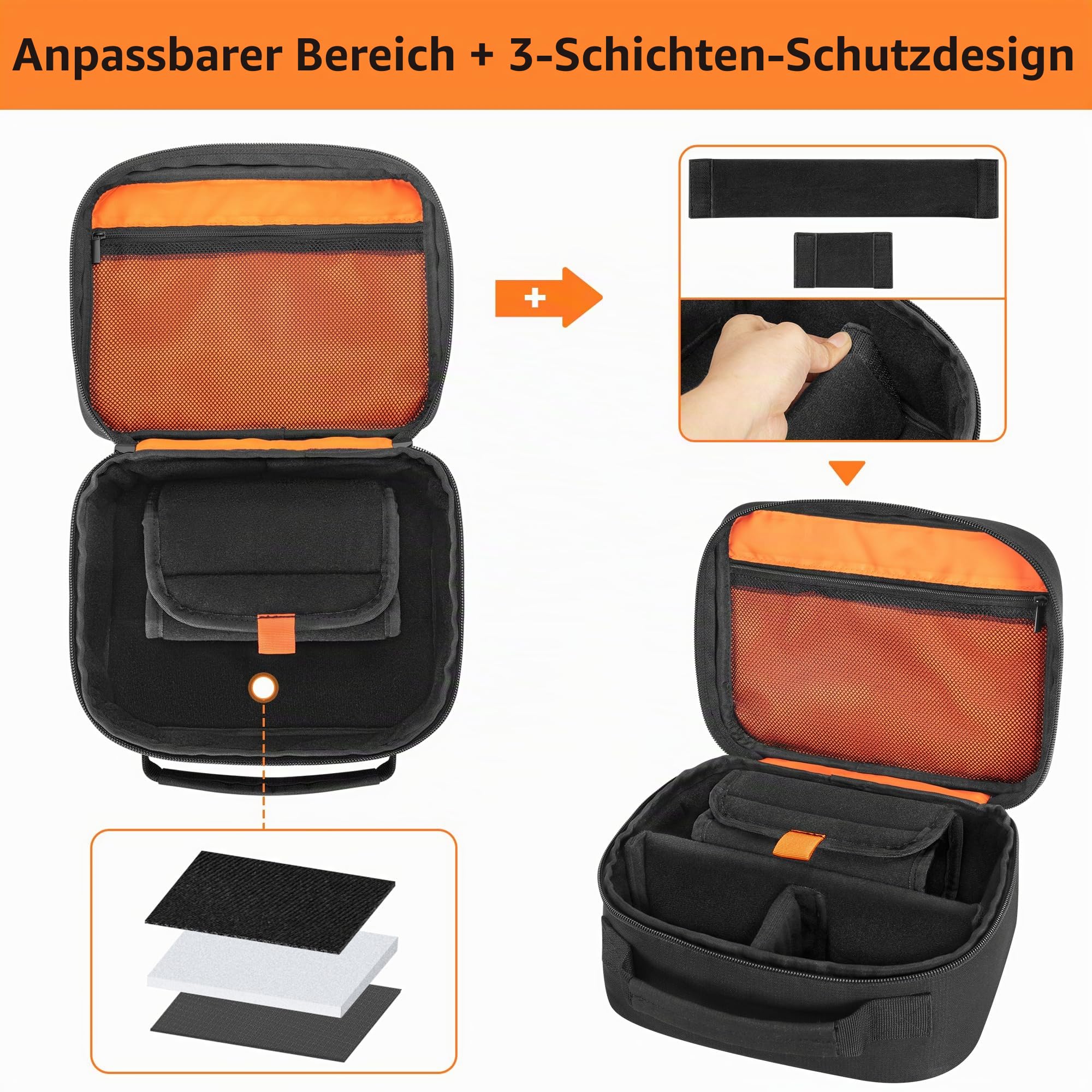 PGmoon Mikrofontasche Kompatibel mit Shure SM7B/MV7/MV7X Dynamisches Gesangsmikrofon, MikrofonAufbewahrungstasche mit Weichem, Gepolstertem Innenfutter, herausnehmbare Fächer