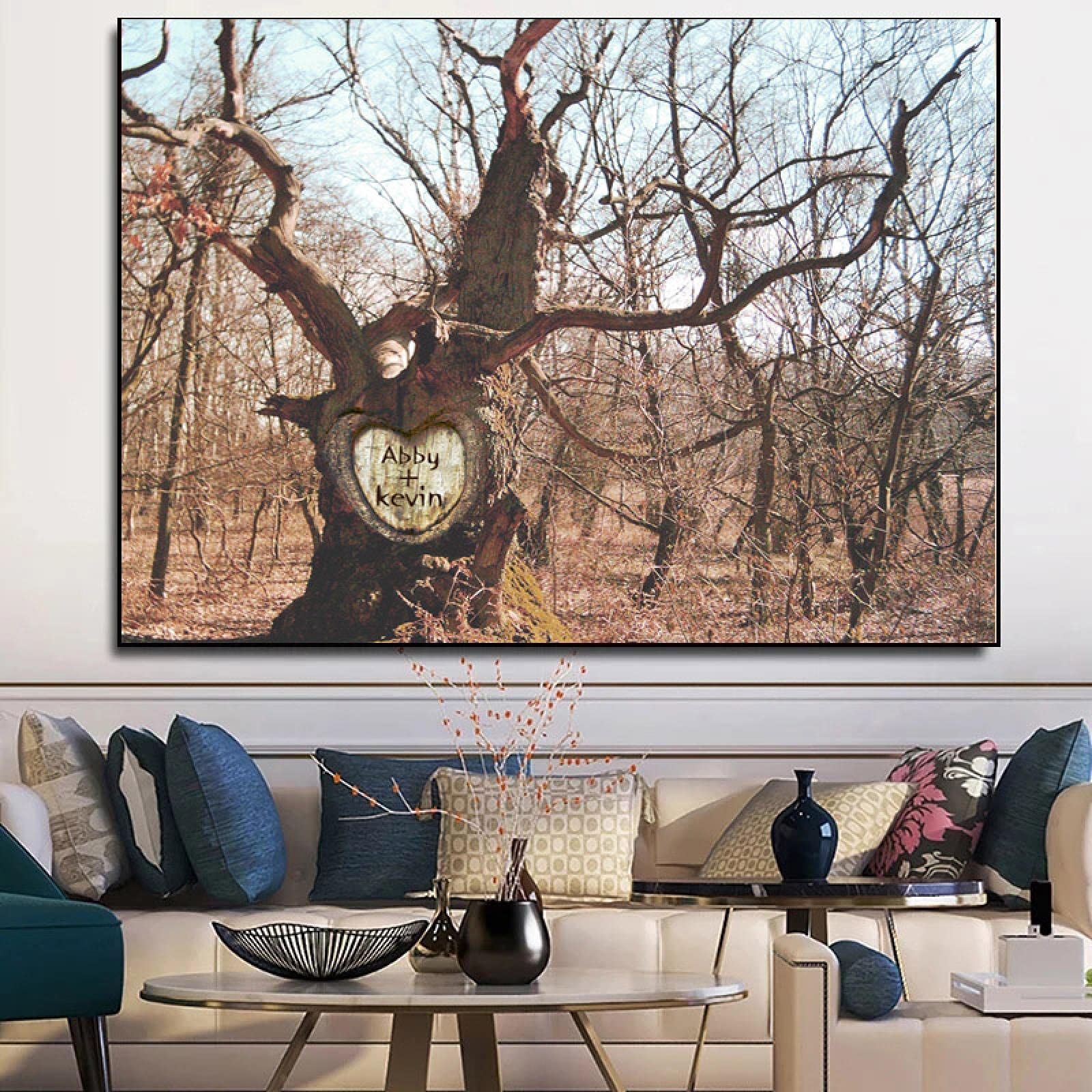 Affiche personnalisée prénom décoration murale haut de gamme salon chambre toile