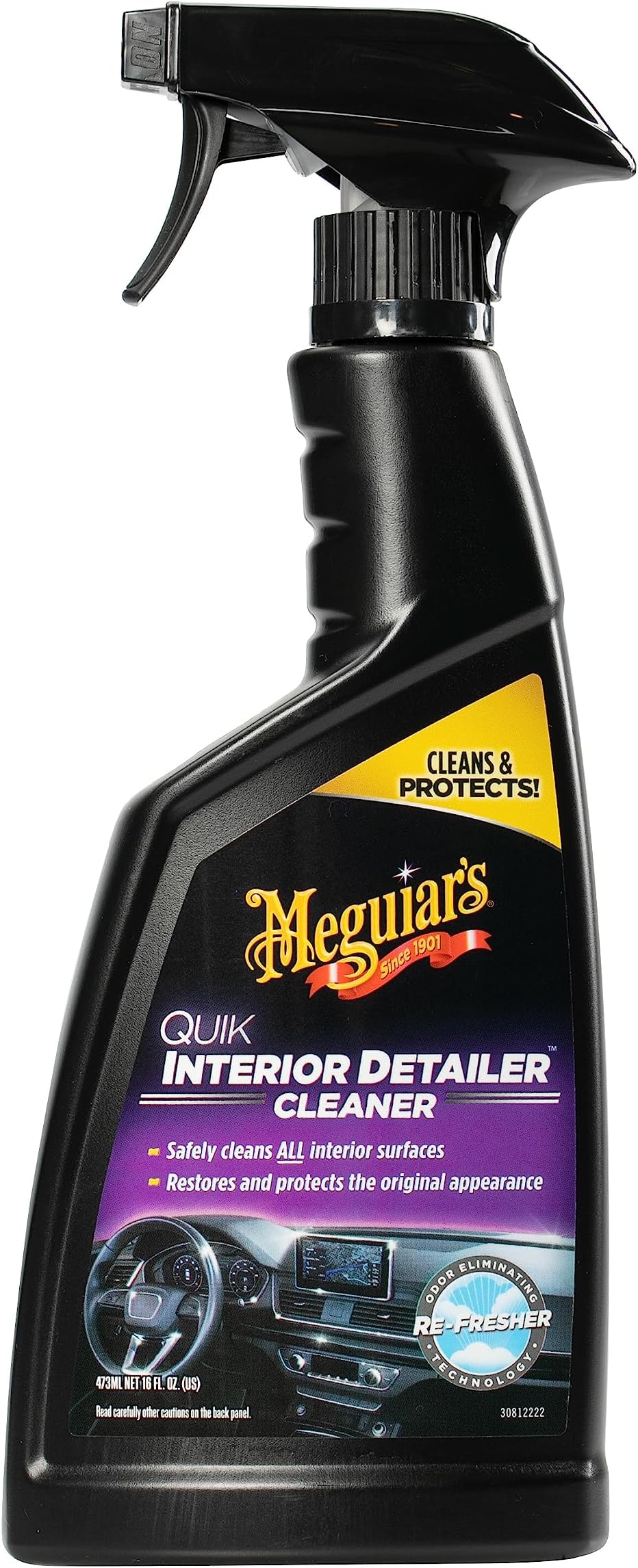 Quik Interior Detailer - This Non-Greasy Formula Cleans and Protects All Interior Surfaces - Easy Cleaning and Interior Detailer - 16 Oz