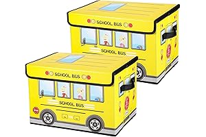 2-Pack Yellow Foldable Treasure Box for Kids Storage and Prizes