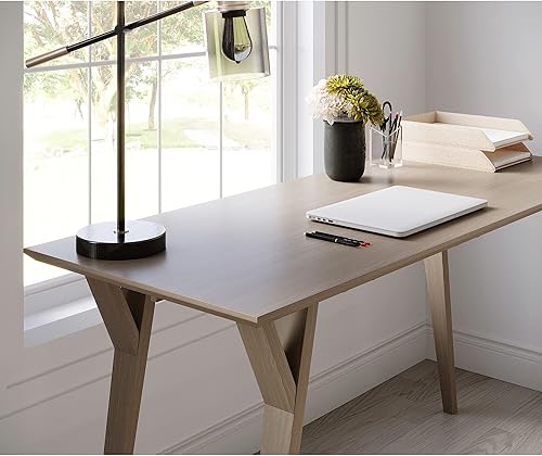 Miniatura 4 de Realspace Trezza - Escritorio de 60 pulgadas de ancho, roble claro