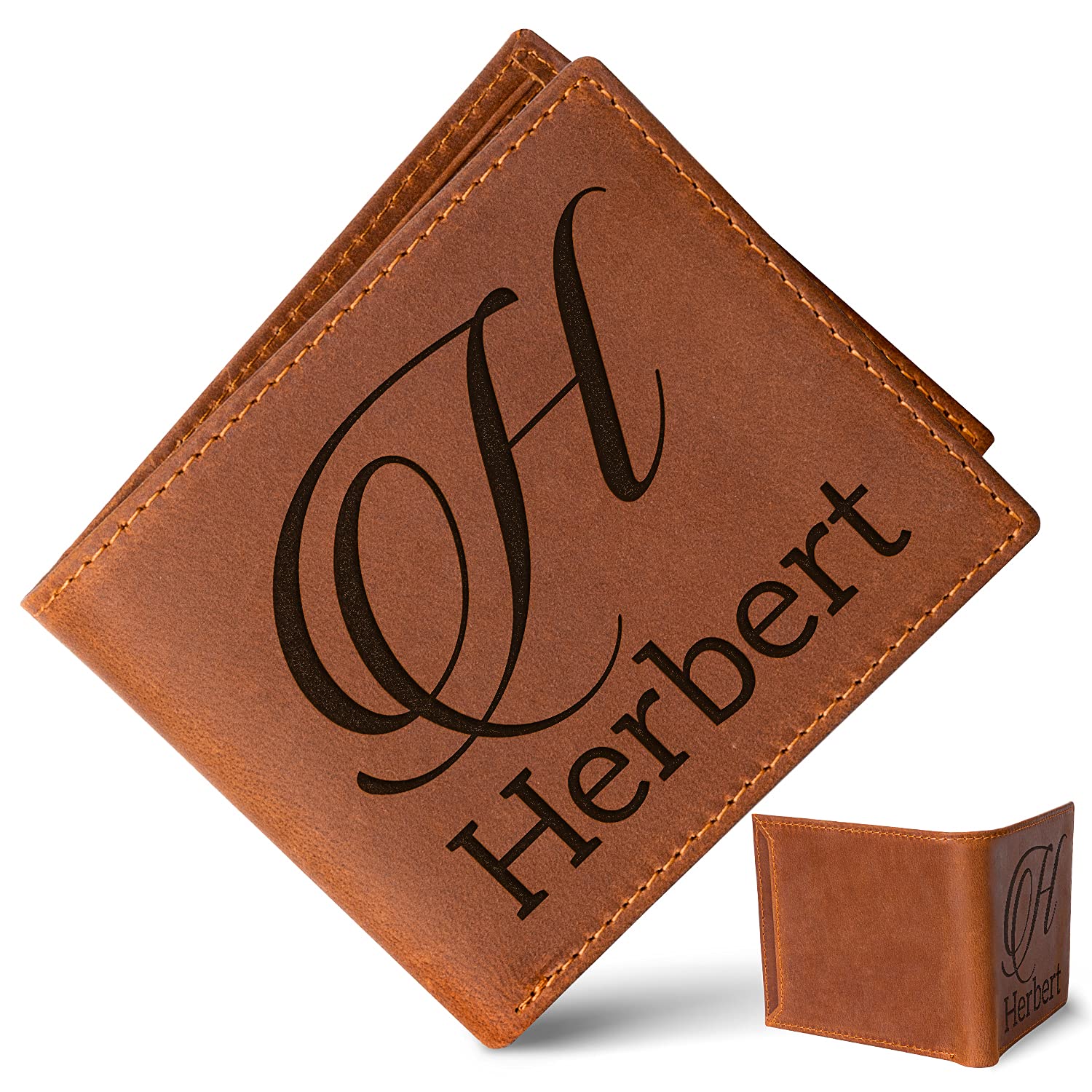 awofer Personalized Wallet for Men Custom Wallets Engraved Wallet for Men Photo Wallets Mens Gifts - Dad Husband Boyfriend Son Gift