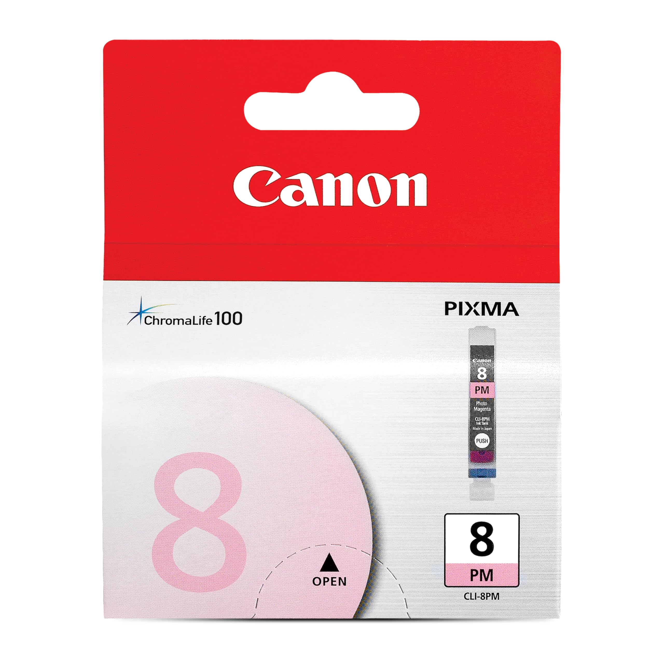 Canon CLI-8 Genuine Photo Magenta Ink Tank, Compatible with Pro9000, Pro9000 Mark II, iP6700D, iP6600D, MP970, MP960, and MP950 Printers