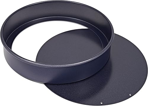Vista 73 de Zyliss E980197 - Lata antiadherente de base suelta 9.8 in/10 pulgadas Acero al carbono Azul oscuro Lata para pasteles, molde