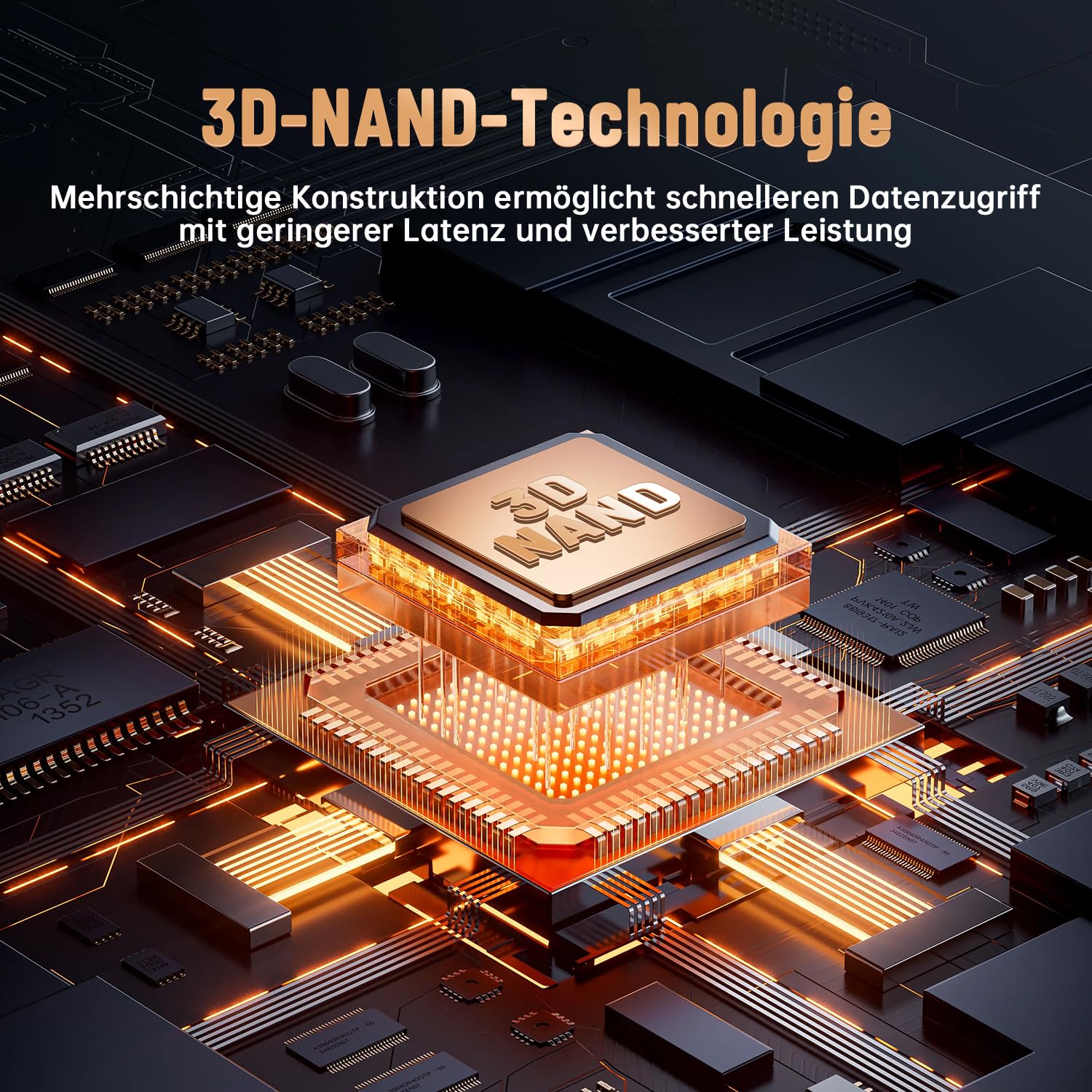 512GB NVMe M.2 2230 SSD Bis zu 5200MB/s Lesen & 4000MB/s Schreiben PCIe Gen4x4 Interne Festplatte 3D NAND Kompaktes Hochgesch windigkeits Speicher für Laptops, Mini-PCs
