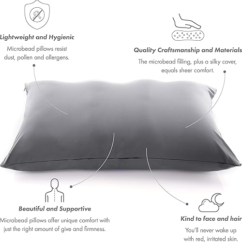 Miniatura 3 de Funda solo para almohada de cama de microcuentas de alta calidad, extra suave, ultra cómodo, para dormir con funda antienvejecimiento similar a la