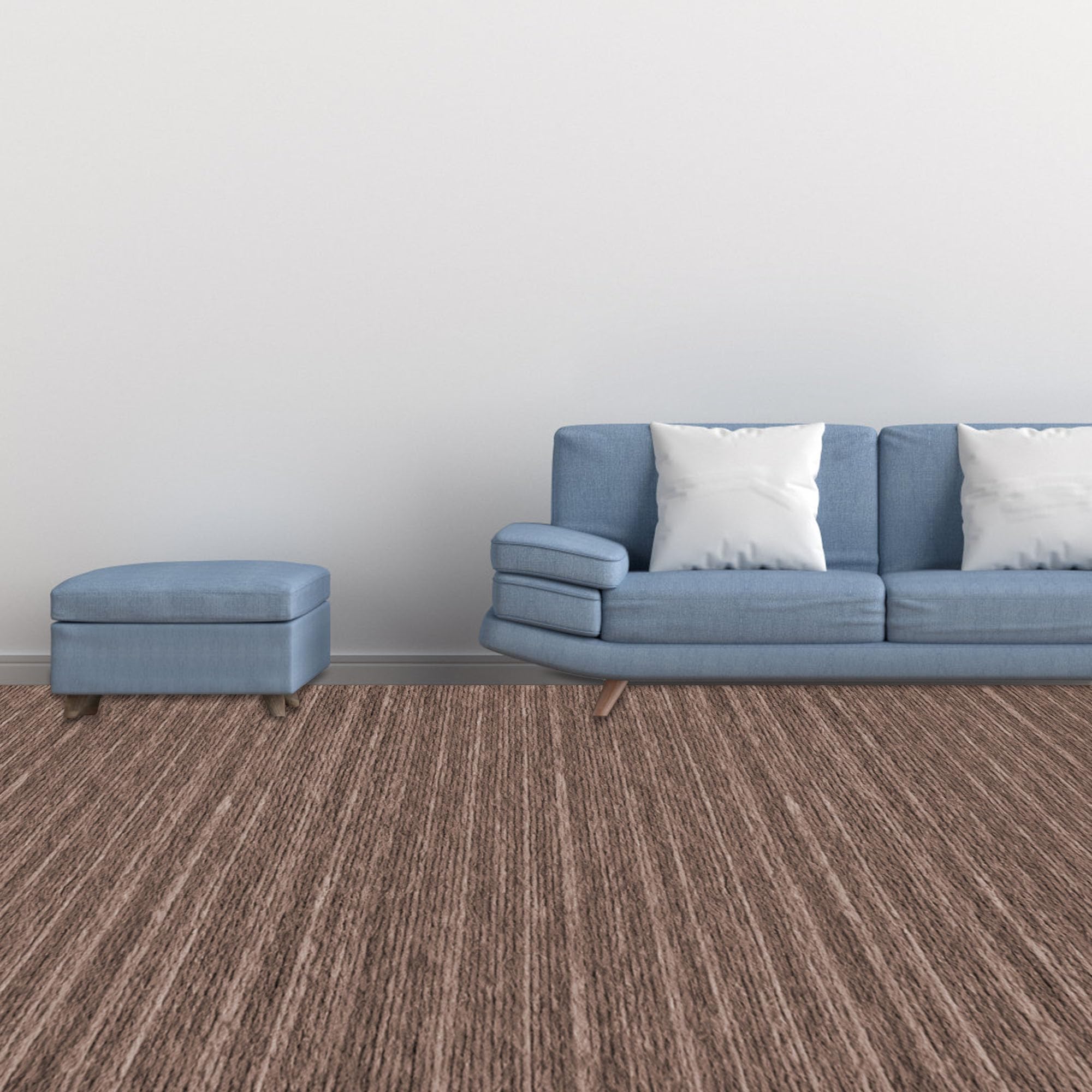 Moquette aiguilletée extra large marron tapis chambre chaud 150x210