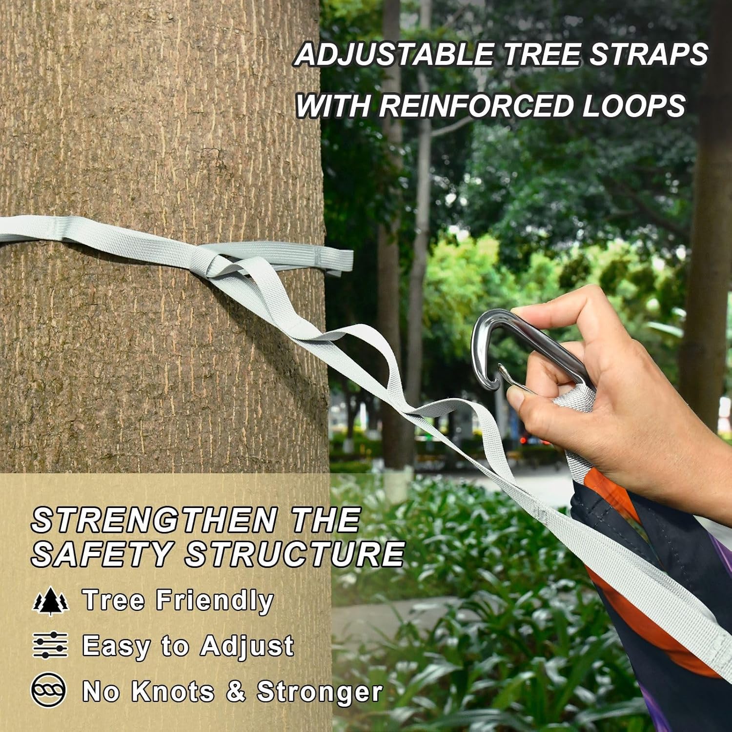 Halloween Elements Camping Hammock Portable Hanging Hammock with Tree Straps Up to 330lbs for Travel Outdoor Garden Patio