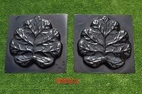 Vista 2 de Moldes de hormigón Vendido Set 2 piezas Hojas Moldes Stepping Stone Molde de hormigón para camino de jardín S09