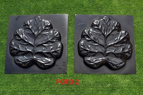 Miniatura 2 de Moldes de hormigón Vendido Set 2 piezas Hojas Moldes Stepping Stone Molde de hormigón para camino de jardín S09