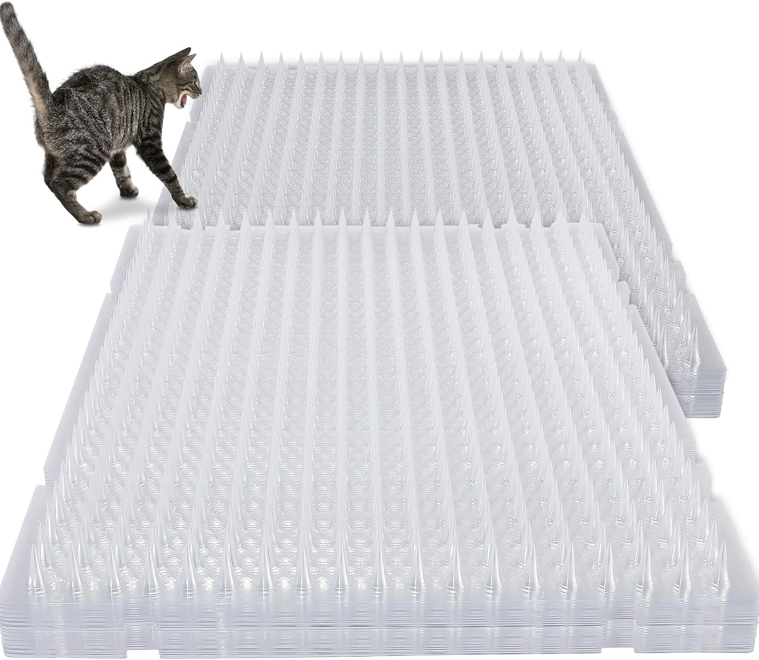 Nuanchu 32 Pack Scat Repellent Cat Mat with Spikes Outdoor