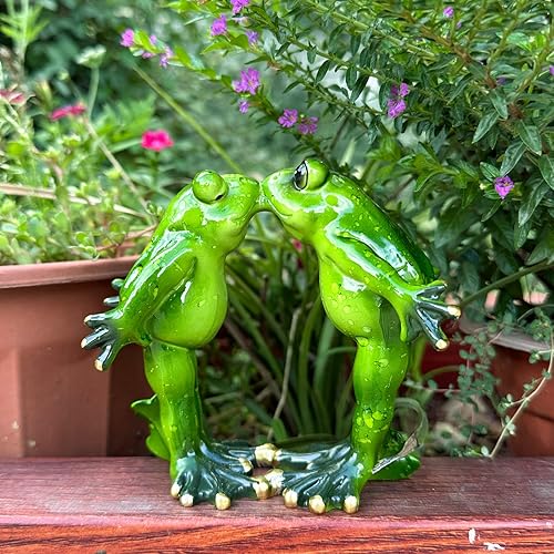 Miniatura 6 de Adorno de estatua de rana de resina para acuario  Decoración de figura de paisaje subacuático para pecera