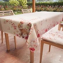 PETTI Artigiani Italiani - Stain Resistant Rectangular Easter Table Cover Kitchen Cherry Design X6 Seater (140 x 180 cm) 100% Made in Italy