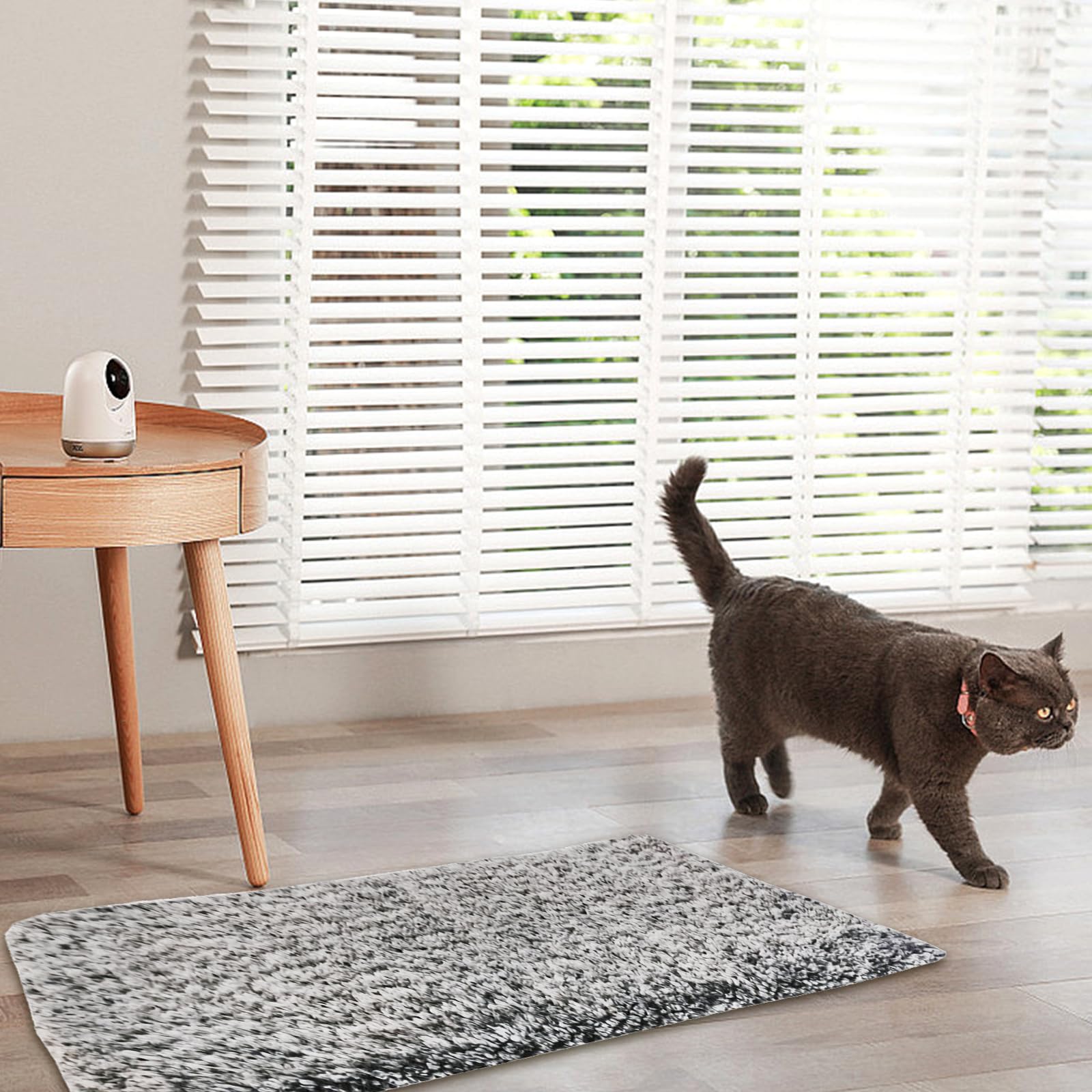 Zelfverwarmende deken voor katten en honden: kattenbed, zelfverwarmende deken kat, wasbaar, afneembaar, wollige warmtedeken zonder stroom, zelfverwarmend, voor katten en kleine honden, 58 x 88 cm