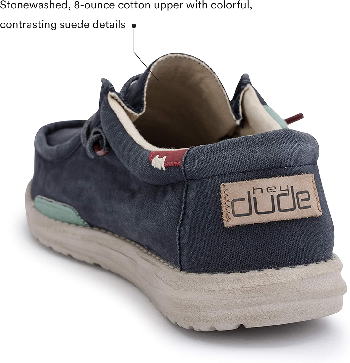 Hey Dude Wally Washed Schuhe Herren Männer Mokassins und Slipper Komfort und Leichtigkeit