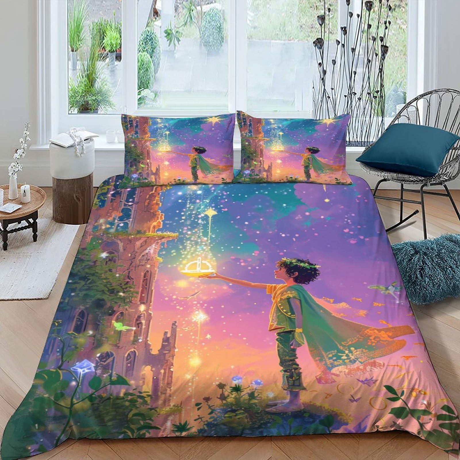 Housse de couette ciel étoilé pour une chambre parentale douce et cocooning